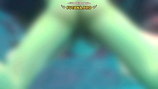 Futanari 3D at Pool - Cartoon Animated BJ Futa on Female