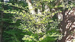 Teasing and Masturbating Out in the Woods