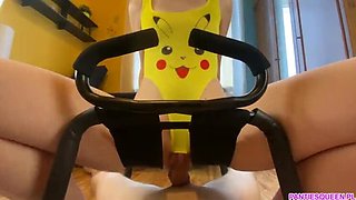 Cum in my Pikachu-themed amateur assistant