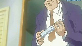 Sexy hentai babes are ready to fuck this fat businessman