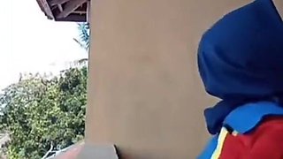 Hijab After Work Horny Plugging Vagina with Vibrator