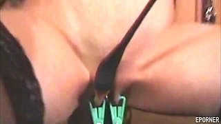 Horny lesbians BDSM mind-boggling adult clip