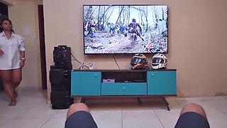 My Curvy Busty Plump-assed Brazilian Wife Didn't Let Me Watch TV 'cause She Needed My Dick Badly