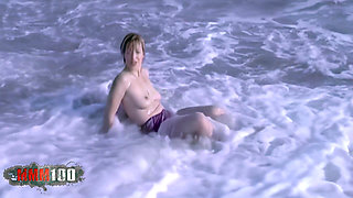 Tigra: Blonde Touching Herself by the Beach