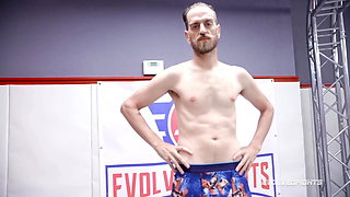 Miss Demeanor nude wrestles Chad Diamond and gets fucked hard