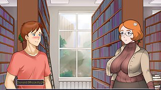 Bulma's wild adventure in a steamy hentai visual novel with big tit milf action