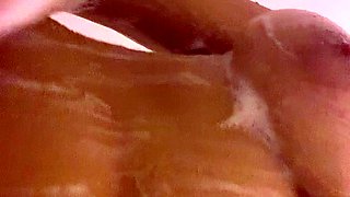 Busty brunette with big boobs rides cock