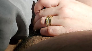 Step mom homemade handjob step son dick without condom