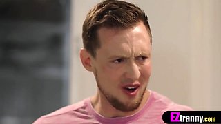 Skinny mom shemale stepmom pleases big cocked stepson