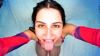 Real amateur college coed teens blowjob cumshot