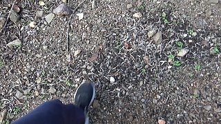 Horny Stepson Begged Me to Cum in My Hairy Pussy Outdoors in a Park