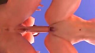Redhead futa trainer anal fucking her big tits fitness partner in a 3D anim