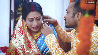 Desi Newly Married Bhabhi Ji Fucked by his brother in law before her Husband comes for Suhagraat ( Full Movie )