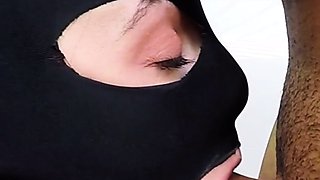 Cum deep in her throat until tears come out of that bitch's