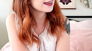 Skinny pierced amateur redhead rough fucking huge toys