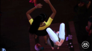 Horny slut gets fuck in the restroom - Party scene 3D, The sims 4