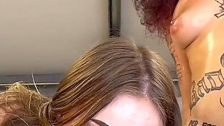 Two Slutty Girlfriends Share Older Man's Big Fat Cock (part 1)
