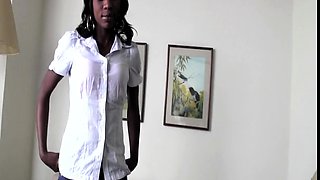 Ebony stripper wants a deep anal casting