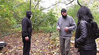 Shower with Pissing in The Forest