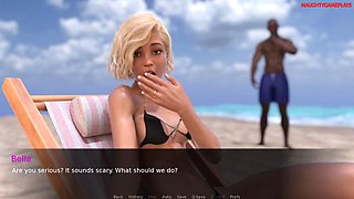Wife cheating with her lover talking to her husband on the phone while he fucks her in the ass - Hotwife 23 3D Cuckold Porn Game