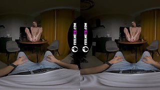 Striptease in VR hot video