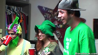 Zoe Wood swallows a cumshot at an extreme college orgy party