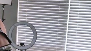 Mature blonde masturbates with sex toy in porn movie