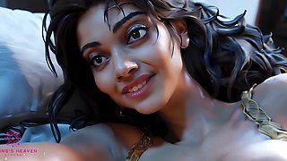 Indian beauty with massive jugs given romantic fuck in AI-generated vid