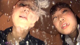 Japanese Lesbian Virtual Kiss  Spit POV 2