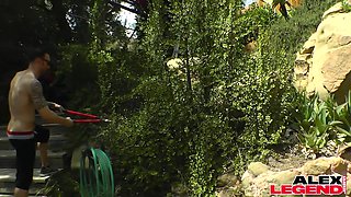 Jodi Taylor Fucks the Gardner In The Backyard - AlexLegend