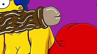 Wife Cheats on Her Husband with a Fitness Trainer. Cartoon. Simpsons Parody