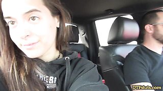 DTFsluts featuring James Deen and Abbie Maley's blowjob scene