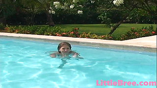 Little Bree Swimming and Showering Outdoors