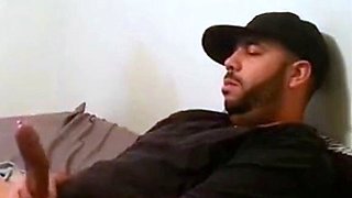 Big-Cock Mexican Daddy Strokes to Porn