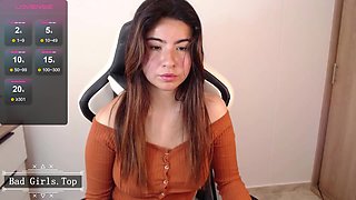 Natural big boobs super cute slim web brunette teen