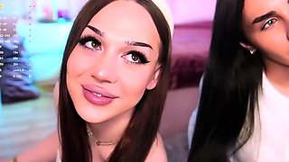 Brunette amateur webcam teen girl stripping