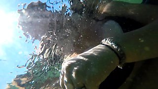 Natural Redheaded Amateur Outdoor Handjob