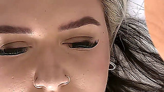 Tattooed BBW Solo Masturbation Georgie Winters Wand and Dildo Real Orgasm in Split Screen Closeup 4K