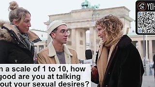 Hot blond chicks interview about licking pussy