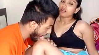 Desi Girl Neha Romantic Kissing Boyfriend Boobs Press Many More Watching Video
