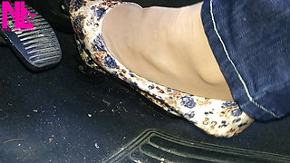 Pedal Pumping in Flowered Flats