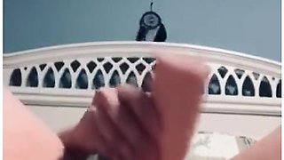 Mommy Using Open Hand Dildo On Hairy Pussy