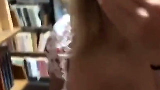 18 Year Old Italian Webcam Star Blonde Has Sex with Her University Professor in the Library for a Passing Grade