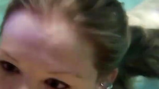 Sunny Lane sucks cock underwater