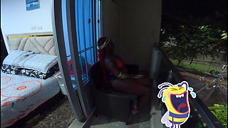 I Kept Hearing Someone On The Balcony SurprisinglyIt Is a Sexy Black Wonder Woman Gave Her Cute Ass a Tour of My Condo - Jhodez1