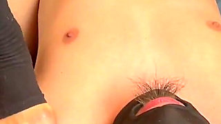 Slave Sniffs the Farts of Beautiful Mistress and Swallows Cum From Her Ass
