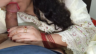 Desi Indian Hot Wife Intentionally Touch Husband Cock with Her Beautiful Foots