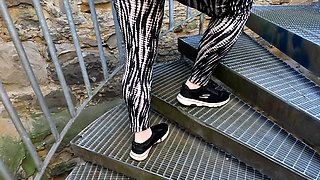 Beating One of Her Tits on Monument