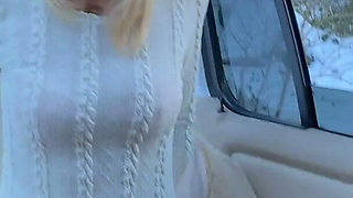 Cute Blonde Slut Caught Pissing and Fucked in the Ass