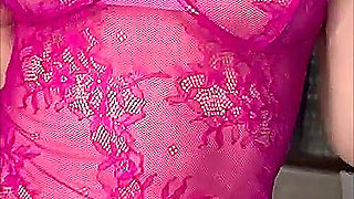 Stripping Out of My Hot Pink Lingerie and Touching My Pussy for You